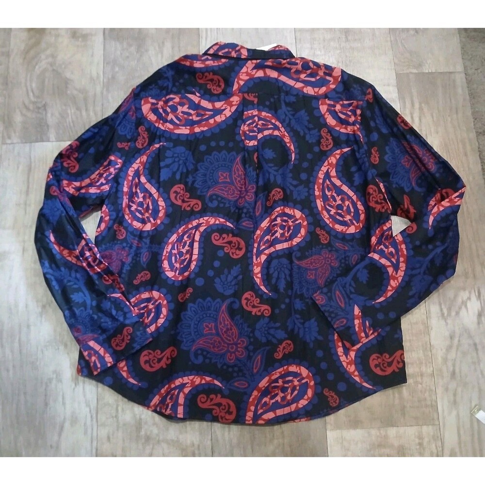 Diyanu Mens Tribal African Wear Paisley Print Button Up Long Sleeve Shirt 3XL - Picture 8 of 12